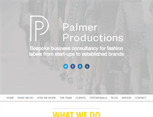 Tablet Screenshot of palmerproductions.co.uk